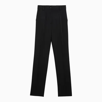 Dolce & Gabbana Dolce&gabbana Black Wool And Silk Trousers