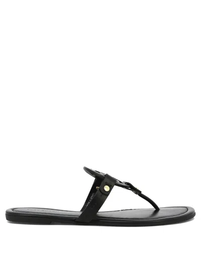 Tory Burch Miller Calf Leather Sandal In Black