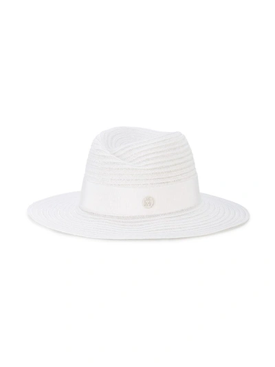 Maison Michel White Virginie Timeless Straw Hat