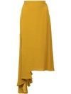 MARNI asymmetric ruffled skirt,GOMAZ27A00TV285