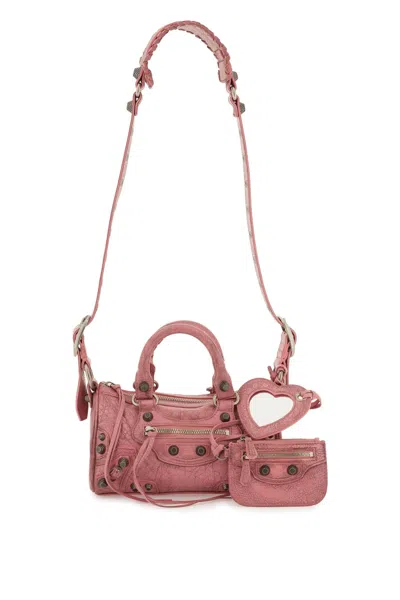 Balenciaga Le Cagole Duffle Mini Shoulder Bag In Pink