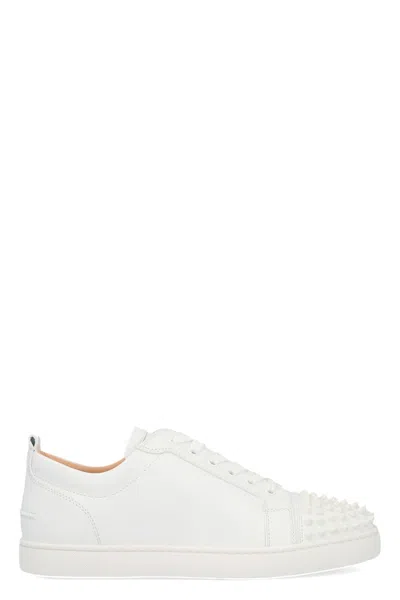 Christian Louboutin Mens White Louis Junior Leather Trainers