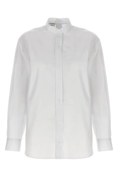 Fendi Women Poplin Shirt In White