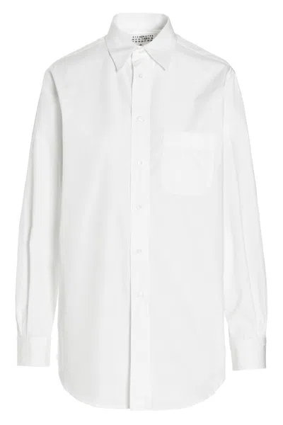 Maison Margiela Women Poplin Shirt In White