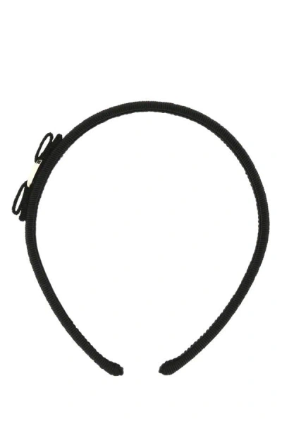 Ferragamo Salvatore  Woman Black Cotton Blend Hair Band