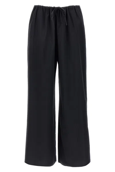 The Row Jugi Mid-rise Wide-leg Pull-on Trousers In Black