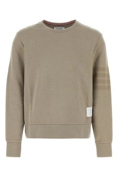 Thom Browne Man Dove Grey Cotton Sweatshirt In Gray