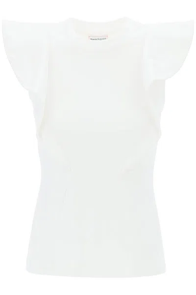 Alexander Mcqueen Sleeveless T-shirt In White