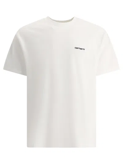 Carhartt Wip "script Embroidery" T Shirt In White