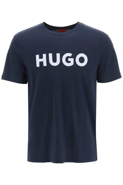 Hugo Dulivio Logo T-shirt In Blue