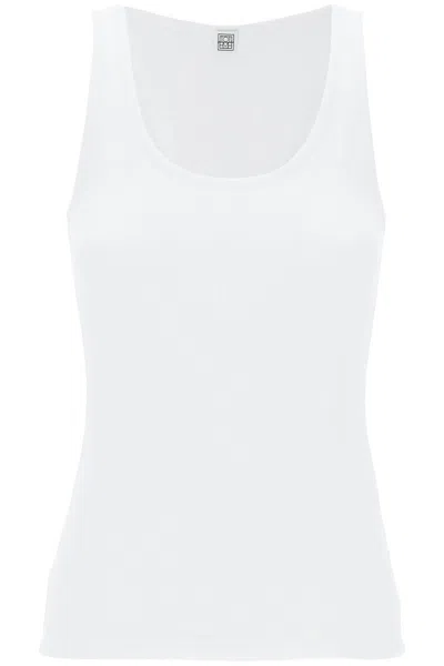 Totême Toteme "ribbed Jersey Tank Top With Women In White