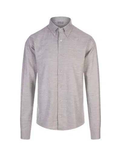 Fedeli Melange Light Grey Shirt