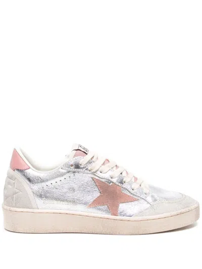 Golden Goose Sneakers In Silver/ash Rose/ice