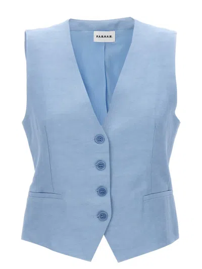 P.a.r.o.s.h Waistcoat In Light Blue