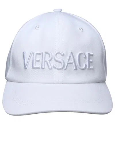 Versace White Cotton Cap