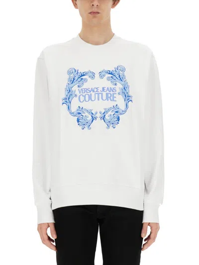 Versace Jeans Couture Sweatshirt With Logo In White