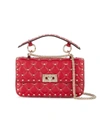 Valentino Rockstud Spike Small Leather Shoulder Bag In Red