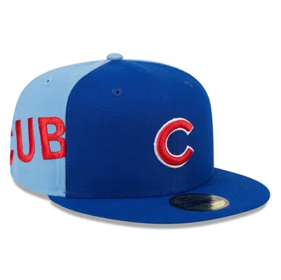 New Era Men's Royal/light Blue Chicago Cubs Gameday Sideswipe 59fifty Fitted Hat In Royal Ligh
