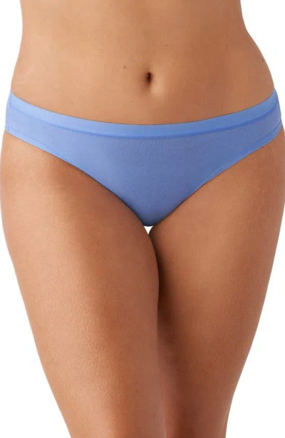 Wacoal Women's Understated Cotton Bikini Underwear 870362 In Blue Hydra