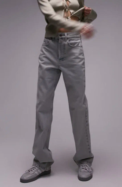 Topshop Kort Jeans In Grey