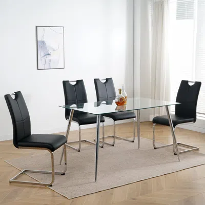 Simplie Fun Modern Dining Chairs In Black
