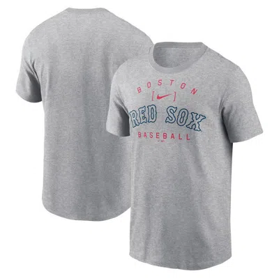 Nike Heather Gray Boston Red Sox Home Team Athletic Arch T-shirt In Grey