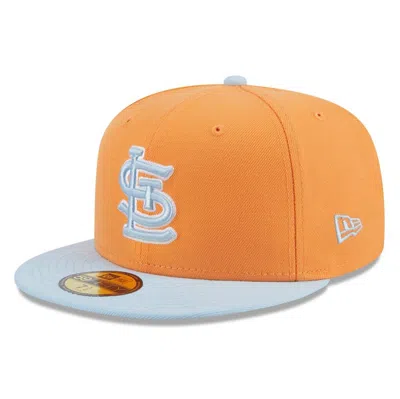 New Era Orange/light Blue St. Louis Cardinals Spring Color Basic Two-tone 59fifty Fitted Hat