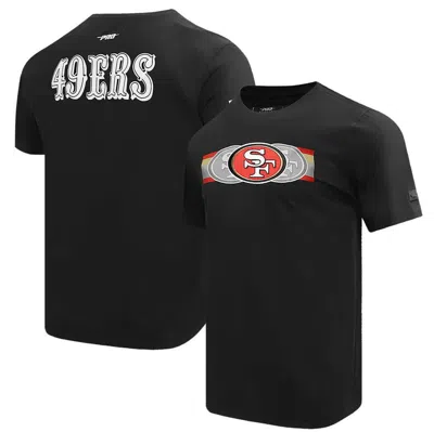Pro Standard Black San Francisco 49ers Retro Striper T-shirt
