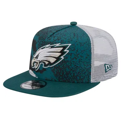 New Era Midnight Green Philadelphia Eagles Court Sport 9fifty Snapback Hat In Green Blac