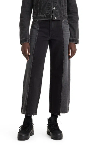 Levi's Recrafted Crop Baggy Wide Leg Dad Jeans In In The Fifth Dimension