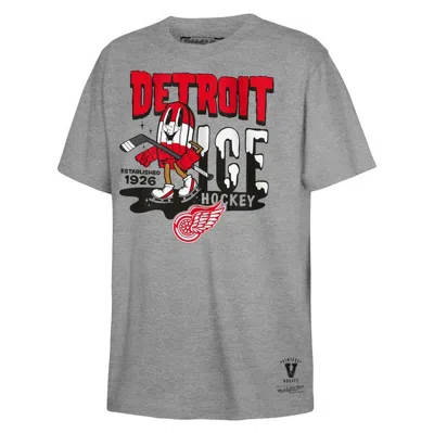 Mitchell & Ness Kids' Youth  Grey Detroit Red Wings Popsicle T-shirt