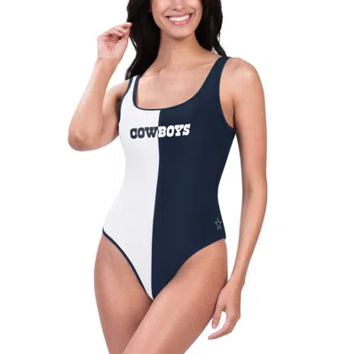 G-iii 4her By Carl Banks Navy/white Dallas Cowboys Last Stand One-piece Swimsuit