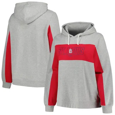 Profile Heather Gray St. Louis Cardinals Plus Size Pullover Jersey Hoodie