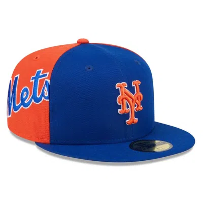 New Era Men's Royal/orange New York Mets Gameday Sideswipe 59fifty Fitted Hat In Royal Oran