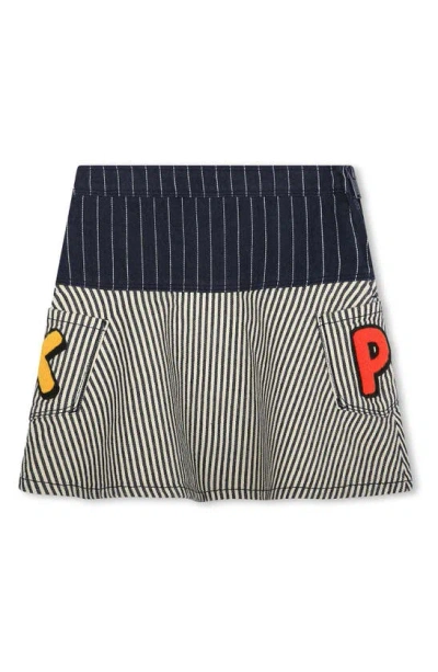 Kenzo Kids' Blue Striped Denim Skirt