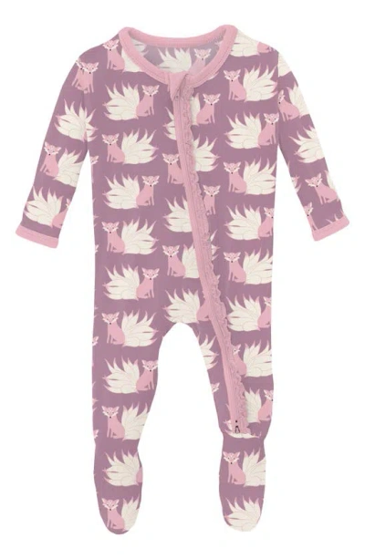 Kickee Pants Babies' Ruffle Footie Pajamas In Pegasus Kitsune