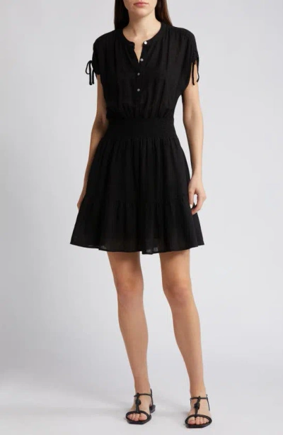 Rails Samina Linen Mini Dress In Black