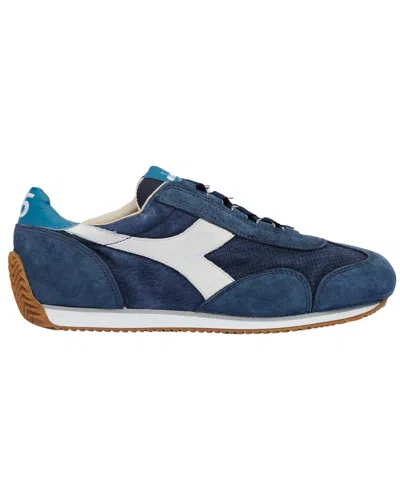 Pre-owned Diadora Shoes  Heritage 175150 Man Mix Blue Leather In Not Available