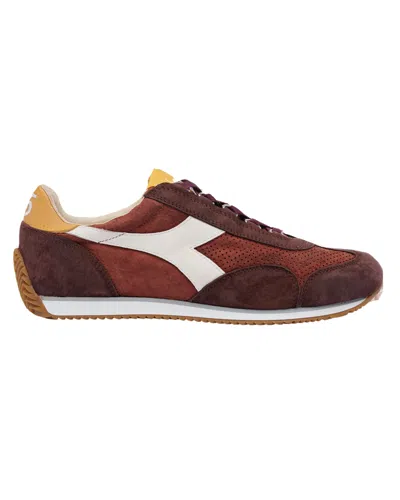 Pre-owned Diadora Shoes  Heritage 175150 Man Mix Brown Leather In Not Available