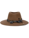 MAISON MICHEL Pierre Ribbon Hat with Safety Pin,105100100112278615