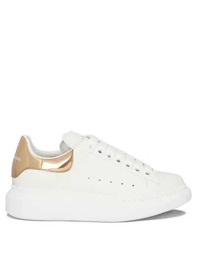 Alexander Mcqueen Oversize Sneakers In White,metallic