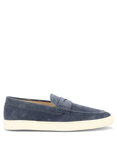 Brunello Cucinelli Suede Loafers In Blue