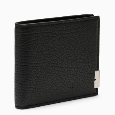 Burberry Black Leather B Cut Wallet