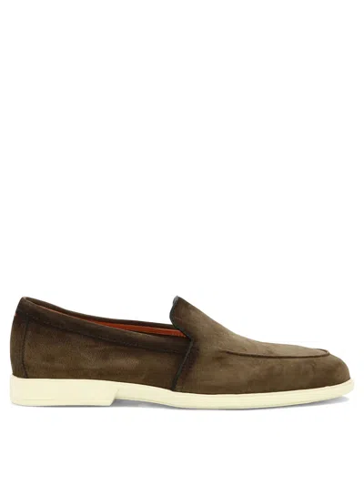 Santoni Malibu Loafers In Brown