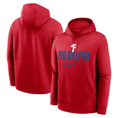 Nike Red Philadelphia Phillies Club Slack Pullover Hoodie