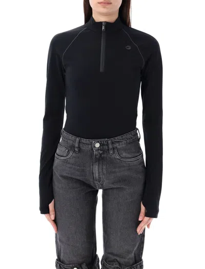Coperni Zipped Bodysuit In Black
