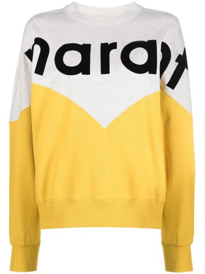 Isabel Marant Étoile Houston Crewneck Sweatshirt In Yellow & Orange