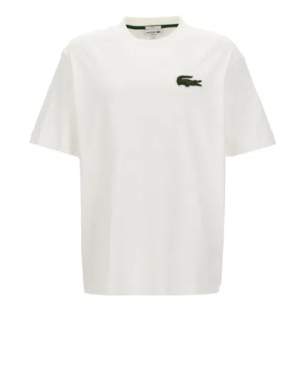 Lacoste Logo Patch T-shirt In White