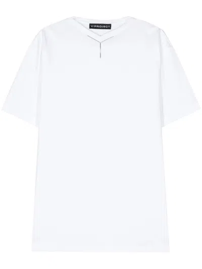 Y/project T-shirt With Application In White