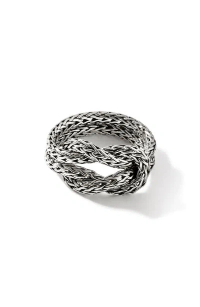 John Hardy Classic Chain Sterling Silver Manah Chain Ring - Rb901039x7 In Silver-tone